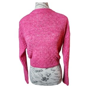 NWT Zara Open Back Pink Sweater Size Small